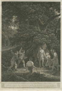 ボスコベル-ロイヤルオーク：彫刻、1800年4月 作： Joseph Farrington