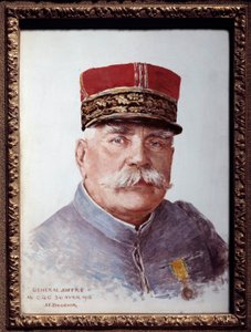 フランスの牧童ジョッフル将軍（1852-1931）の肖像 ジョセフ・フェリックス・ブーショル（1853-1937）による絵画。1915.薄暗い。0.33x0.24 m パリ、カルナヴァレ美術館