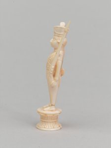 白いポーン、チェスの駒、インド、1820年頃 作： Joseph Felix Bouchor