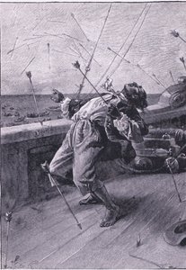 彼らは矢を放ち、貧しい金曜日を殺した（リトグラフ 作： Joseph Finnemore