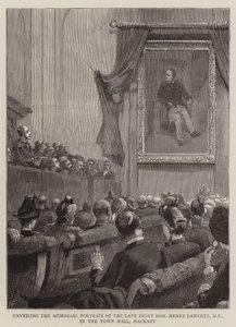 ハックニー市庁舎で右後期の名誉あるヘンリー・フォーセット議員の記念肖像画を発表 作： Joseph Finnemore