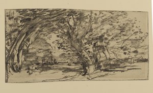 木の研究、1870年（紙に黒鉛） 作： Joseph Frank Currier