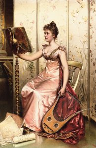 リサイタル（キャンバスに油彩） 作： Joseph Frederick Charles Soulacroix
