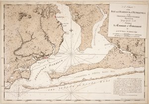 西フロリダ州ペンサコーラの湾と港の海図 作： Joseph Frederick Wallet DesBarres