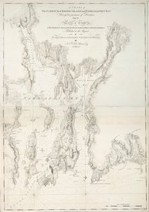 ロードアイランド港とナラガンセット湾の海図 作： Joseph Frederick Wallet DesBarres