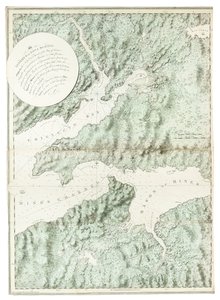 ダートマス海岸からハリファックスの町と港を望む 作： Joseph Frederick Wallet DesBarres