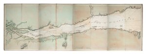 セント・ローレンス川海図、北米大西洋岸、1781年頃（彩色版画）