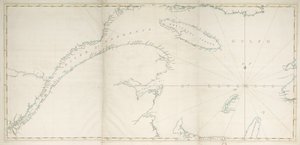セント・ローレンス湾と川の地図、1778年頃（版画） 作： Joseph Frederick Wallet DesBarres