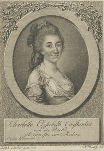 Elisa von der Recke 1754-1833、1783の肖像。