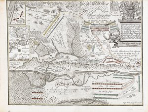 1709 年 6 月 27 日のポルタヴァの戦いの地図 作： Joseph Friedrich Leopold