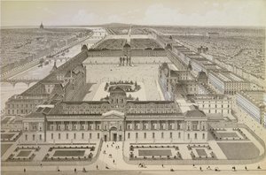 ルーブル美術館とチュイルリーの眺め、1850年頃