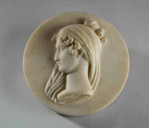 メダリオン エリザベス・アラン夫人の肖像 作： Joseph Gott