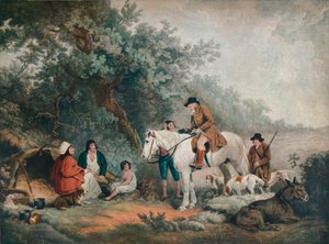 朝または慈悲深いスポーツマン、1795年、1919年 作： Joseph Grozer