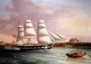 ジョンウッド、ボンベイに近づく、c1850。 作： Joseph Heard