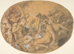 サテュロスとニンフ」 1599年頃 作： Joseph Heintz the Elder