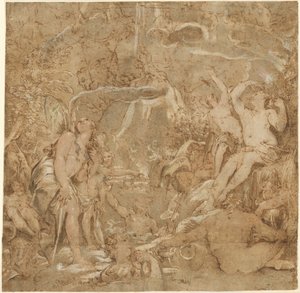ポーの娘たちと川の神々 作： Joseph Heintz the Elder