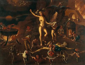 魔法使いのシーン。 作： Joseph Heintz the Younger