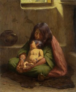 インドの母と子 作： Joseph Henry Sharp