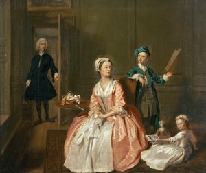 おそらくアーティストの家族の会話作品c.1732-5 作： Joseph Highmore