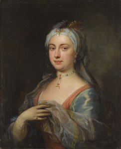 レディメアリーウォートリーモンタギューの肖像1689-1762 作： Joseph Highmore