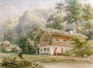 ベルヒテスガーデン近くのケーニヒスゼーにあるファームハウス 作： Joseph Hoger