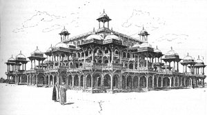 アクバル廟、アグラ、1892年、1902年。 作： Joseph Holland Tringham