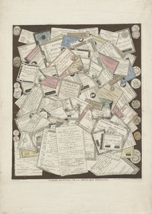 フランス・パピエゲルド フランス共和国の硬貨書類 (オブジェクトのタイトル) 作： Joseph Hunin
