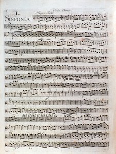 プレイエルの交響曲ハ長調楽譜のページ 作： Joseph Ignace Pleyel