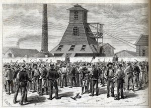 1884年のアンザン鉱山（Pas-de-Calais）でのストライキ - Greves aux mines d