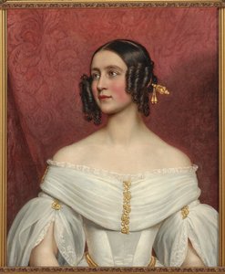 バイエルンのアデルグンデ王女、1823～1914年、花嫁として、1842年。 作： Joseph Carl Stieler