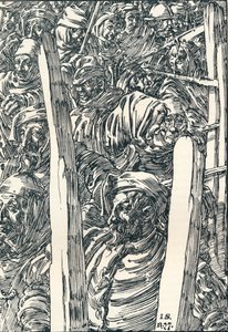 「農民の反乱」、c1895 作： Joseph Kaspar Sattler