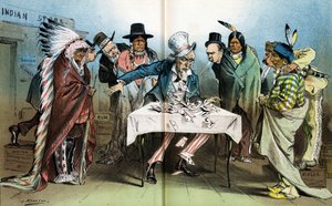 私たちのインドの政策、カードの家、1881 作： Joseph Keppler