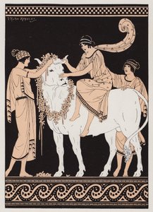 ゼウスとエウロペ（カラーリトグラフ） 作： Joseph Kuhn Regnier