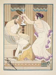 黄金の冠、「ヒポクラテスの作品」、1934年のイラスト 作： Joseph Kuhn Regnier