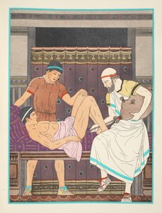 浣腸、「ヒポクラテスの作品」のイラスト、1934 作： Joseph Kuhn Regnier