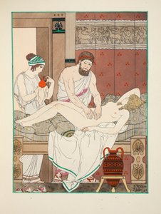 メディカルマッサージ、「ヒポクラテスの作品」のイラスト、1934年 作： Joseph Kuhn Regnier