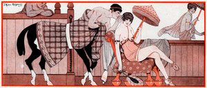 オリンピア時代のルプリドダイアン-騎手のヒント-1927年のラヴィパリジェンヌのイラスト 作： Joseph Kuhn Regnier