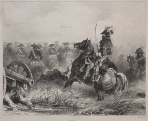 騎兵シーン 作： Joseph Louis Hippolyte Bellange