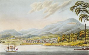 ホバートの町の眺め、1824年