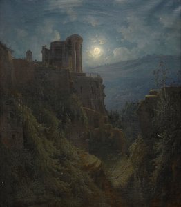 スウェーデン語：月明かりに照らされたイタリアの遺跡 作： ジョセフ・マグナス・ステック
