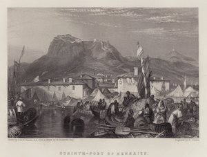 コリントス、ケンクリス港（カラーリトグラフ 作： Joseph Mallord William (after) Turner