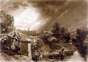 F.62.I 「Liber Studiorum」から「クレソン採集者」、Thomas Luptonの刻印 作： Joseph Mallord William (after) Turner