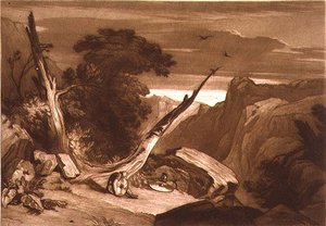 スペンサーの「妖精の女王」より、「Liber Studiorum」より、T. Hodgettsの刻印 作： Joseph Mallord William (after) Turner