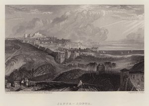 ヤッファ、ヨッパ（カラーリトグラフ 作： Joseph Mallord William (after) Turner