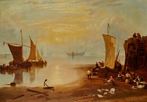 蒸気から昇る太陽 (キャンバスに油彩) 作： Joseph Mallord William (after) Turner