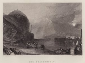 The Drachenfels（カラーリトグラフ 作： Joseph Mallord William (after) Turner