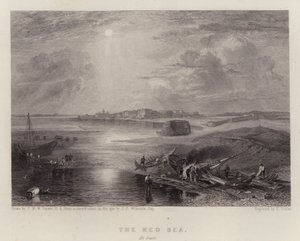 紅海、スエズにて（カラーリトグラフ 作： Joseph Mallord William (after) Turner