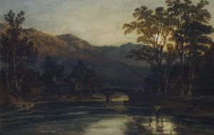 月光による川にかかる橋、1798年 作： Joseph Mallord William Turner