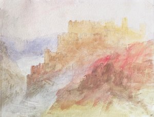 裂け目の上の城、184144年頃 作： Joseph Mallord William Turner