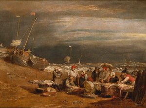 ビーチのフィッシュマーケット、1802年頃 作： Joseph Mallord William Turner